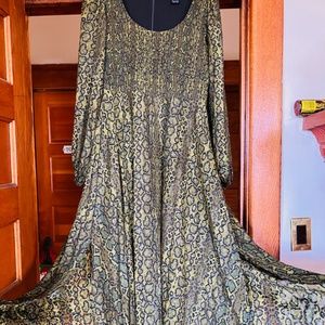 French Connection Midi Dress Lacey Size 12 Snakeskin Print NWOT